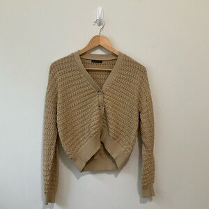 Motf Sweater Womens Medium Long Sleeves Knit Sweater Brown